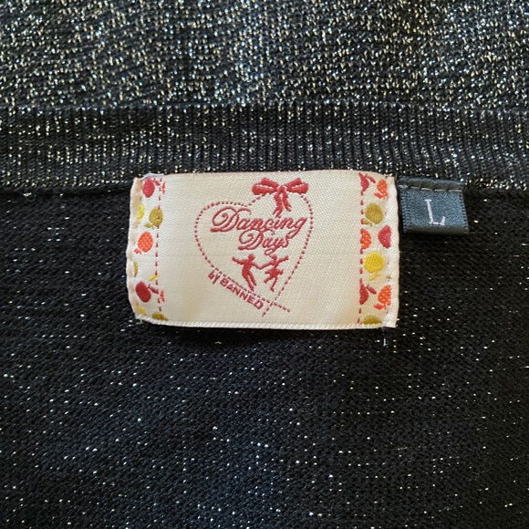 Vintage Style Dancing Days By Banned Silver Shimmer Cardigan - Picture 6 of 7